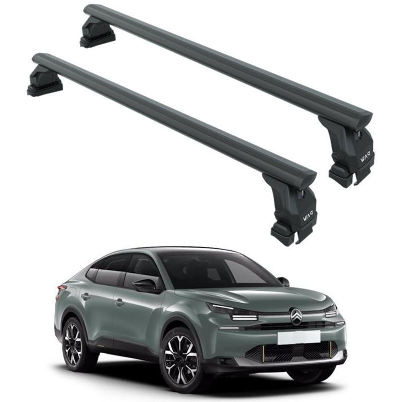 For Citroen C4 2020-2025 Roof Rack System, Aluminum Cross Bar, Normal Roof, Black