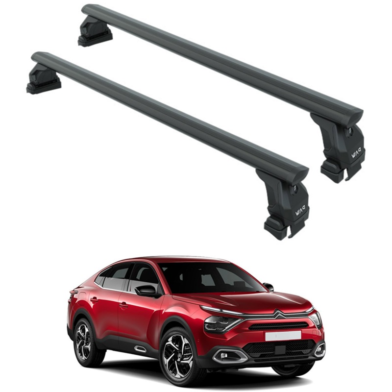 For Citron C4X 2022-2025 Roof Rack System, Aluminum Cross Bar, Normal Roof, Black