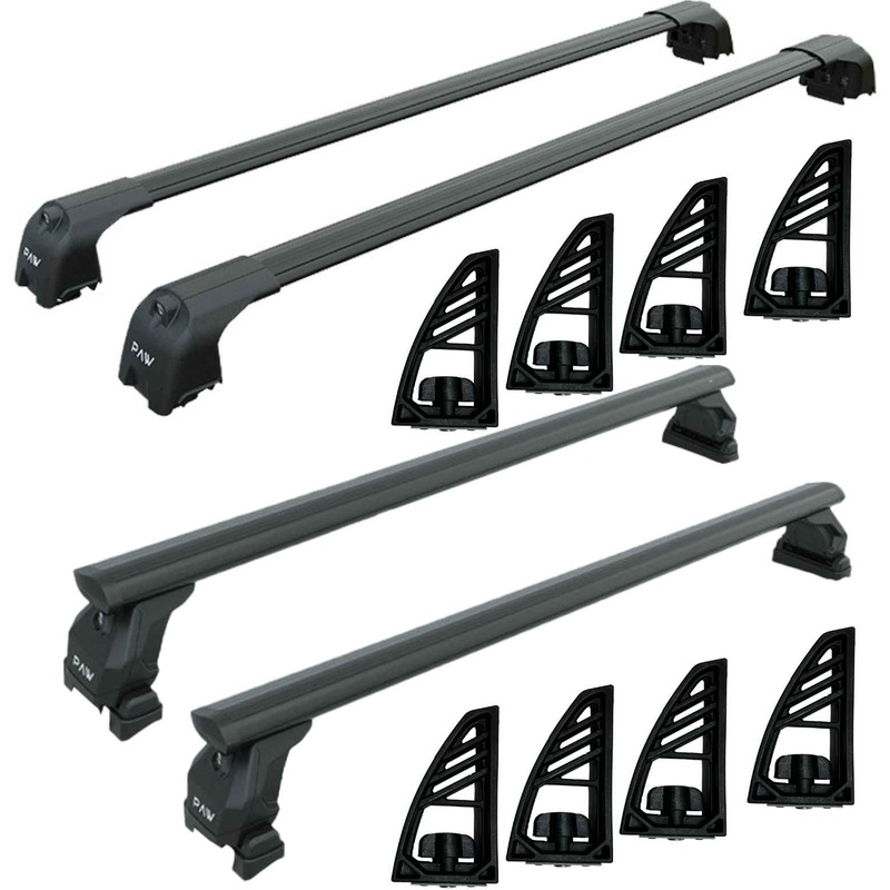 For Hyundai Santa Cruz 2017-2025 Bed Rack, Roof Rack and 8-Piece Load Stop Alu Black