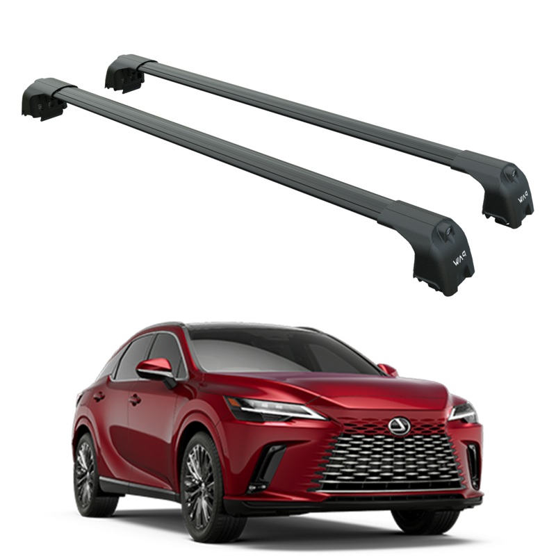 For Lexus RX 2022-2025 Roof Rack Cross Bars Flush Rail Fix Alu Black