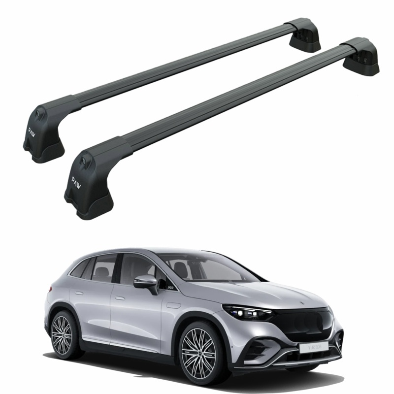 For Mercedes Benz EQE Suv 2022-2025 Roof Rack Cross Bars Fix Point Alu Black
