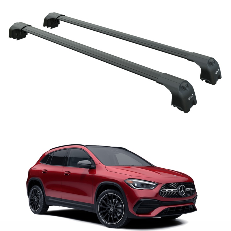 For Mercedes GLA (H247) 2020-2025 Roof Rack Cross Bars Flush Rail Black