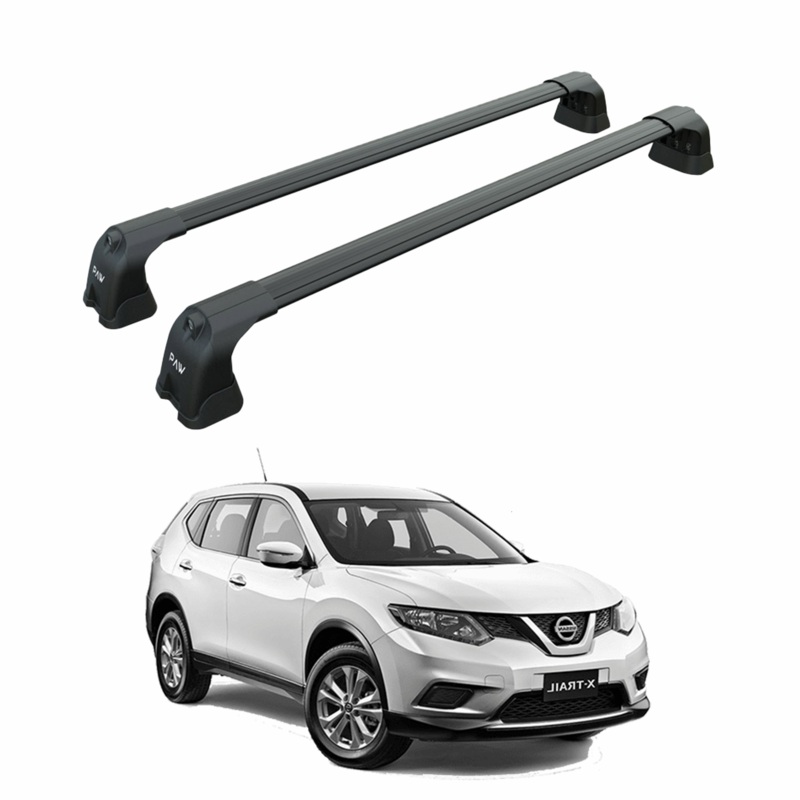 For Nissan X-Trail T32 2014-2021 Roof Rack System, Aluminium Cross Bar, Fix Point, Black