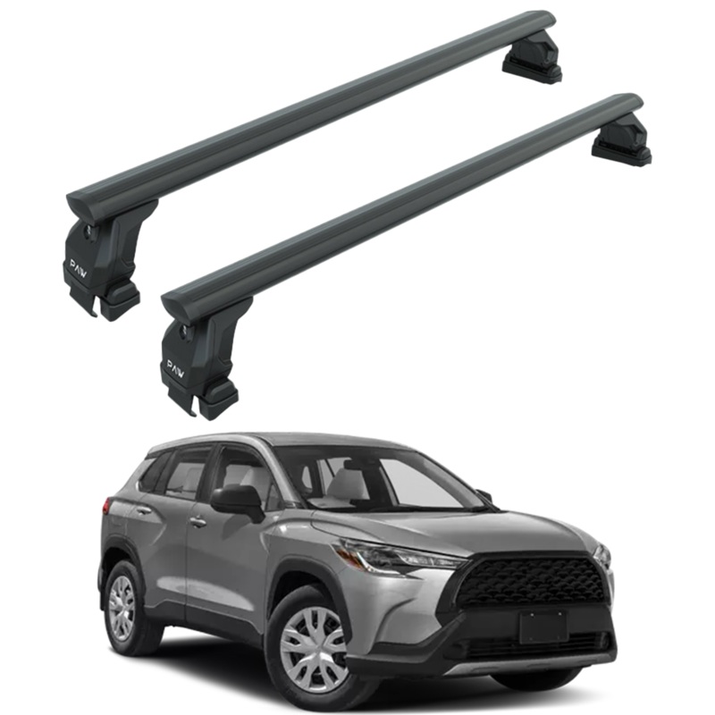 For Toyota Corolla Cross 2022-2025 Roof Rack, Aluminium Cross Bar, Normal Roof, Black