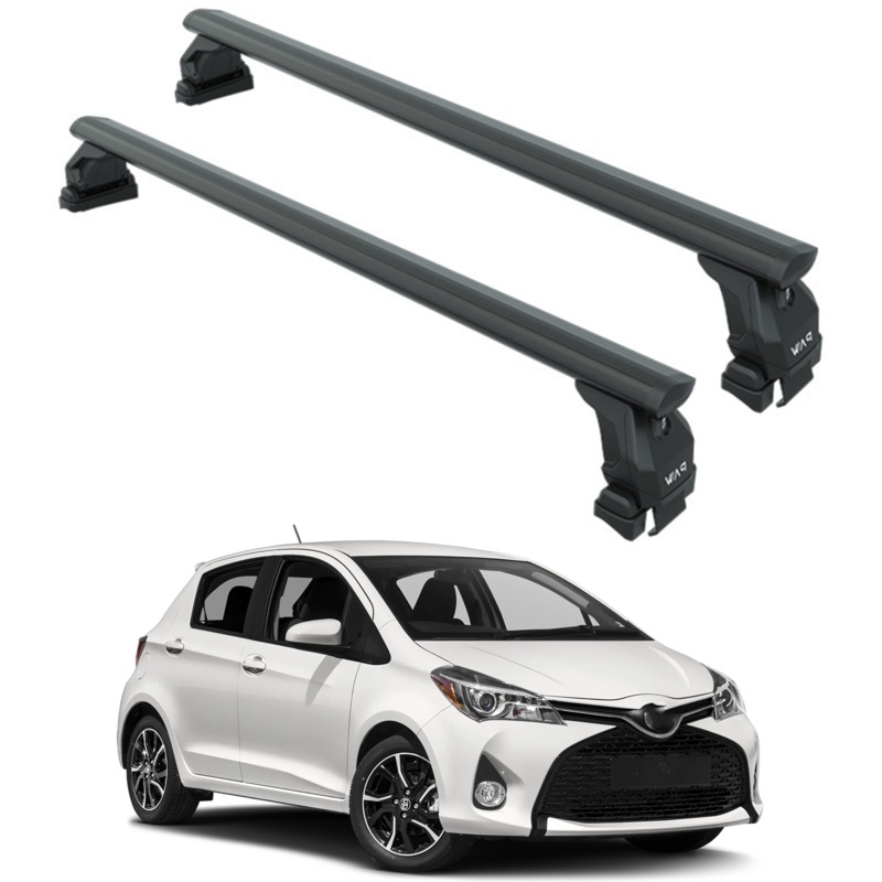 For Toyota Yaris HB 2014-2020 Roof Rack Cross Bars Normal Roof Alu Black