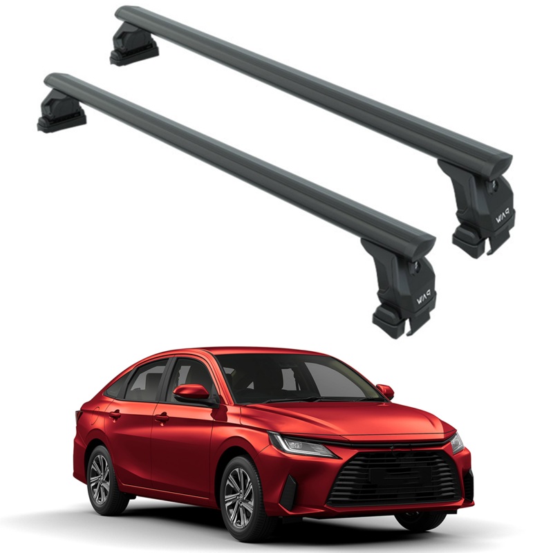 For Toyota Yaris Sedan 2020-2025 Roof Rack Cross Bars Normal Roof Alu Black
