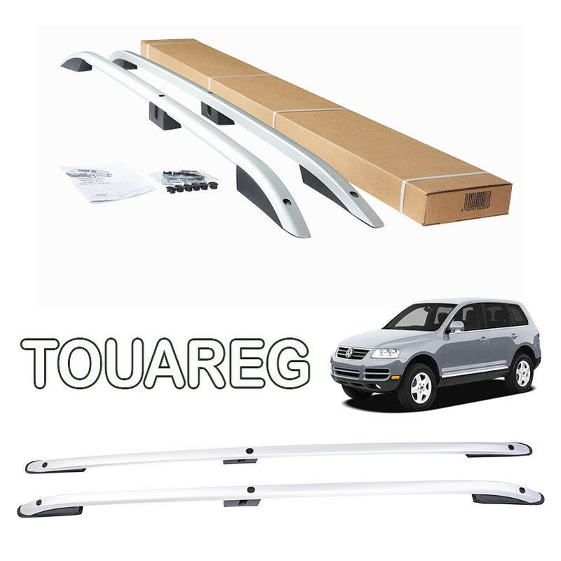For Volkswagen Touareg 2003-2009 Roof Rack System Carrier Cross Bars Aluminum Black