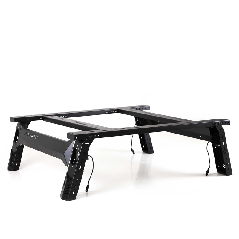 Truck Bed Rack Overland Rack Tent Rack Cargo Carrier Fit Ram 1500 5.7″ 2019-2025 Black Steel