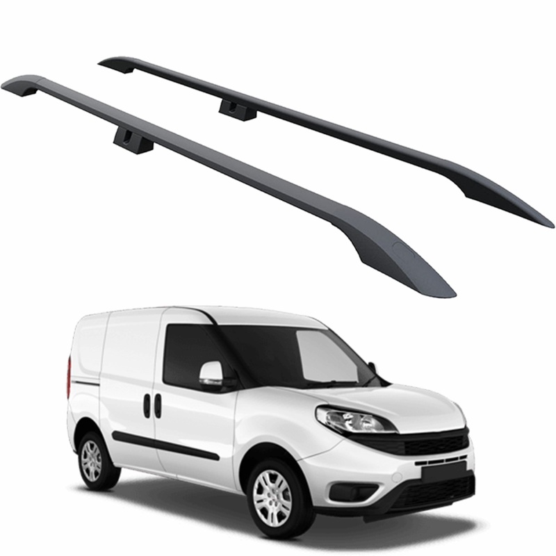 For Fiat Doblo SWB 2010-2020 Van Aluminium Roof Rails Black