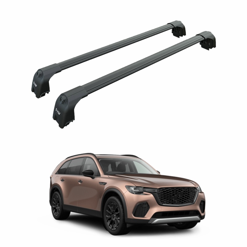 For Mazda CX-70 2025-2026 Roof Rack System, Aluminium Cross Bar, Flush Rail, Black