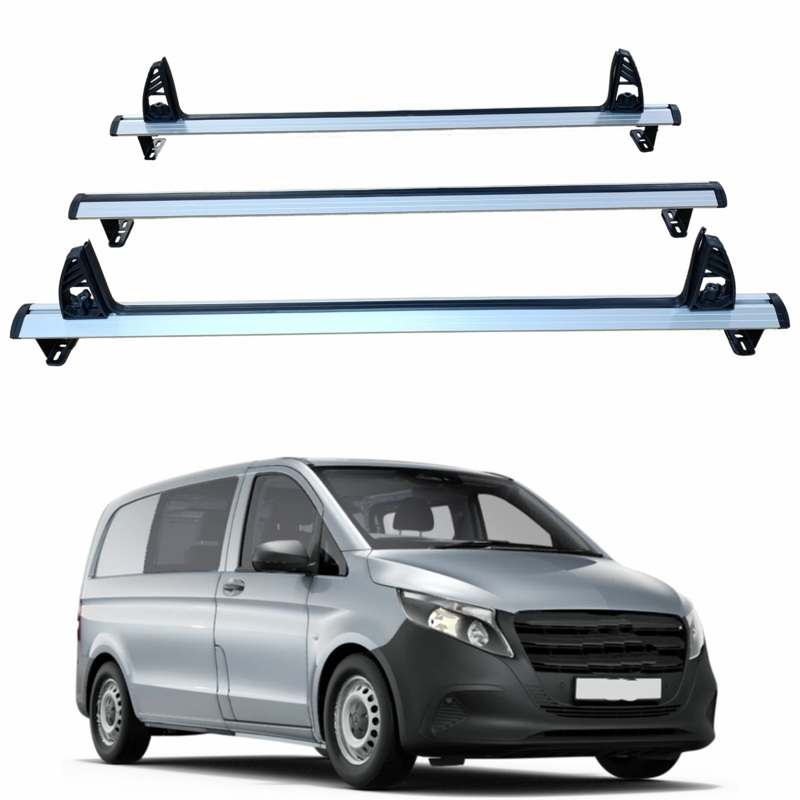For Mercedes Vito 2015-2025 W447 Ladder Roof Racks Cross Bars Carrier 3 Qty