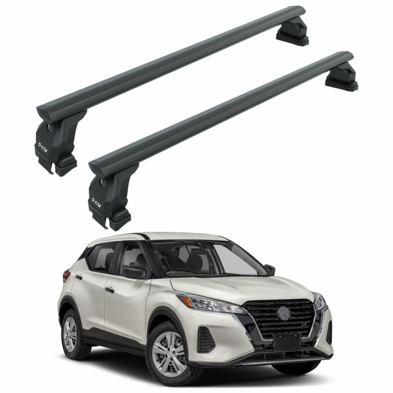 For Nissan Kicks 2018-2024 Roof Rack System, Aluminium Cross Bar, Normal Roof, Black