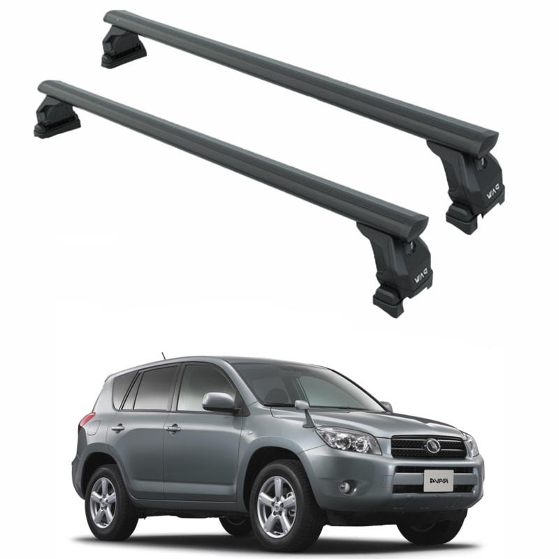 For Toyota Rav 4 2000-2006 Roof Rack Cross Bars Fix Point Black