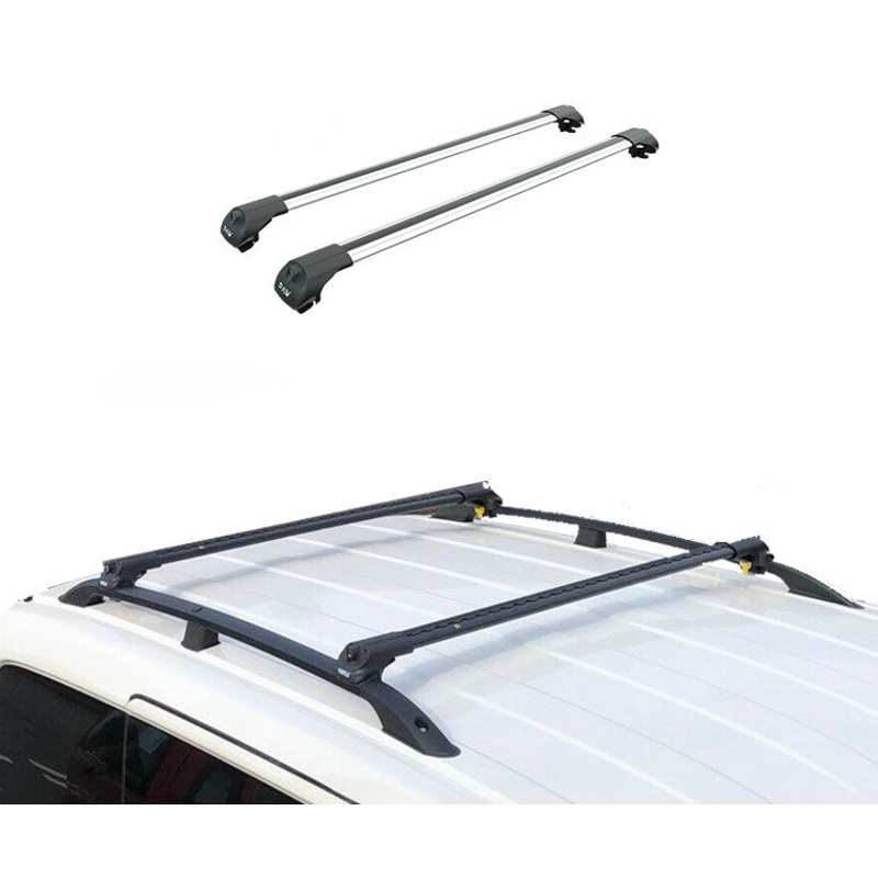 For Volkswagen Caddy III Maxi 2003-2019 Roof Rails and Roof Rack Cross Bars Plus Full Set Black