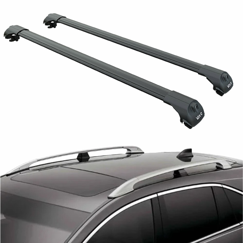 For Acura RDX 2013-2018 Roof Rack Cross Bars Raised Rail Alu Black