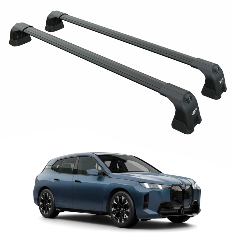 For Bmw ix Roof Rack Cross Bars Fix Point Alu 2022-2025 Black