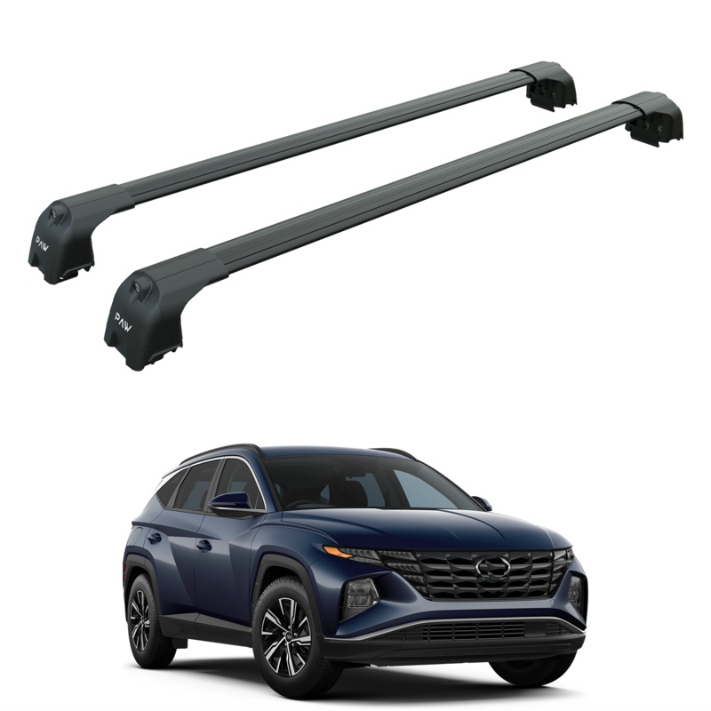 For Hyundai Tucson 2021-2025 Roof Rack Cross Bars Flush Rail Black