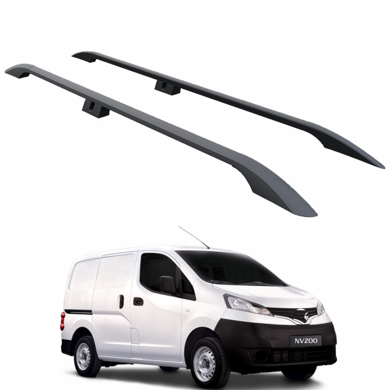 For Nissan NV200 2009-2025 Aluminium Roof Side Rails Plus Black
