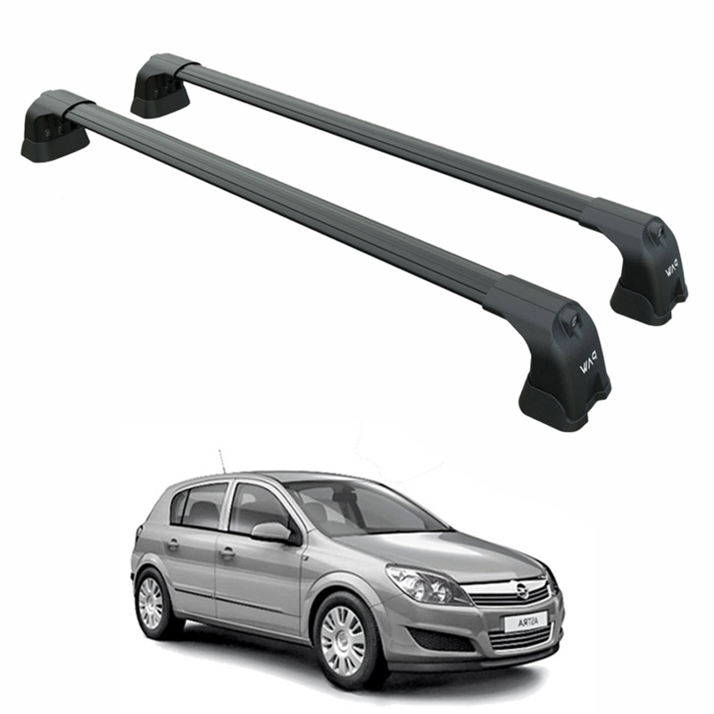 For Opel Astra H 2004-2010 Roof Rack System Carrier Cross Bars Black
