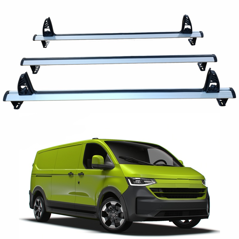 For Volkswagen Transporter 2024-2025 Ladder Roof Rack Carrier Cross Bars Aluminum, 3 Qty