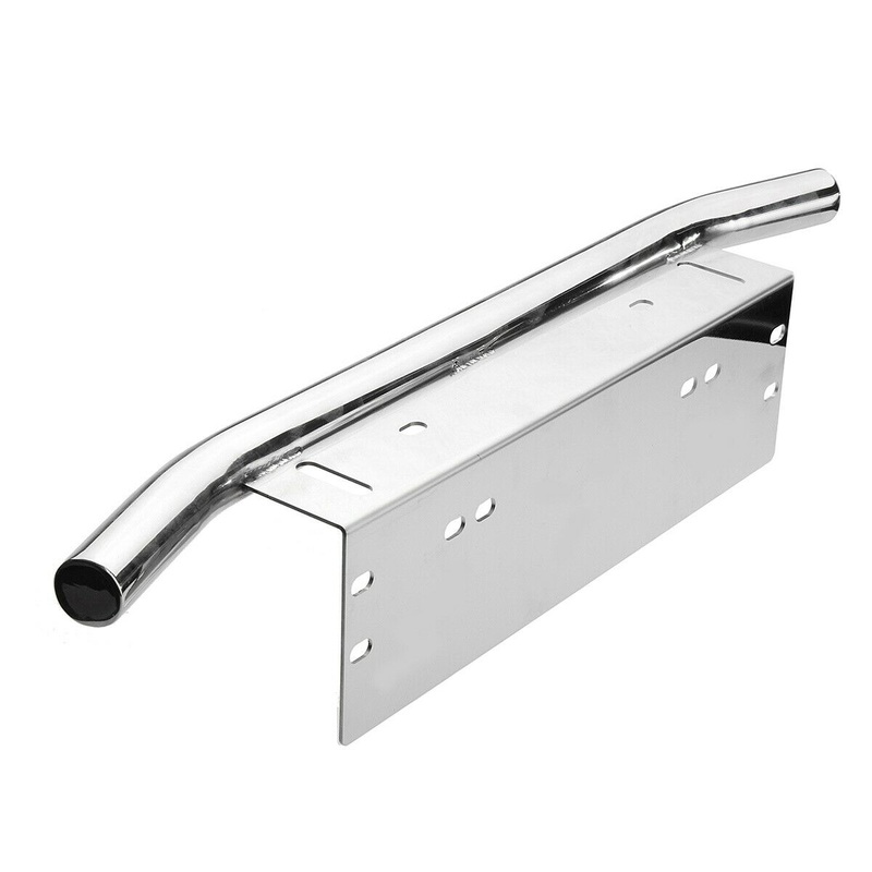 Stainless Stell Front Bumper License Plate Mount Bracket Holder