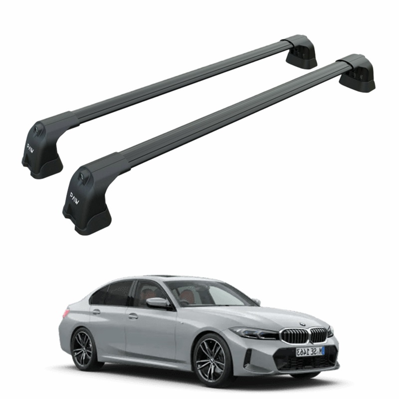 For Bmw 5 Sedan G30 2016-2023 Roof Rack Cross Bars Fix Point Alu Black