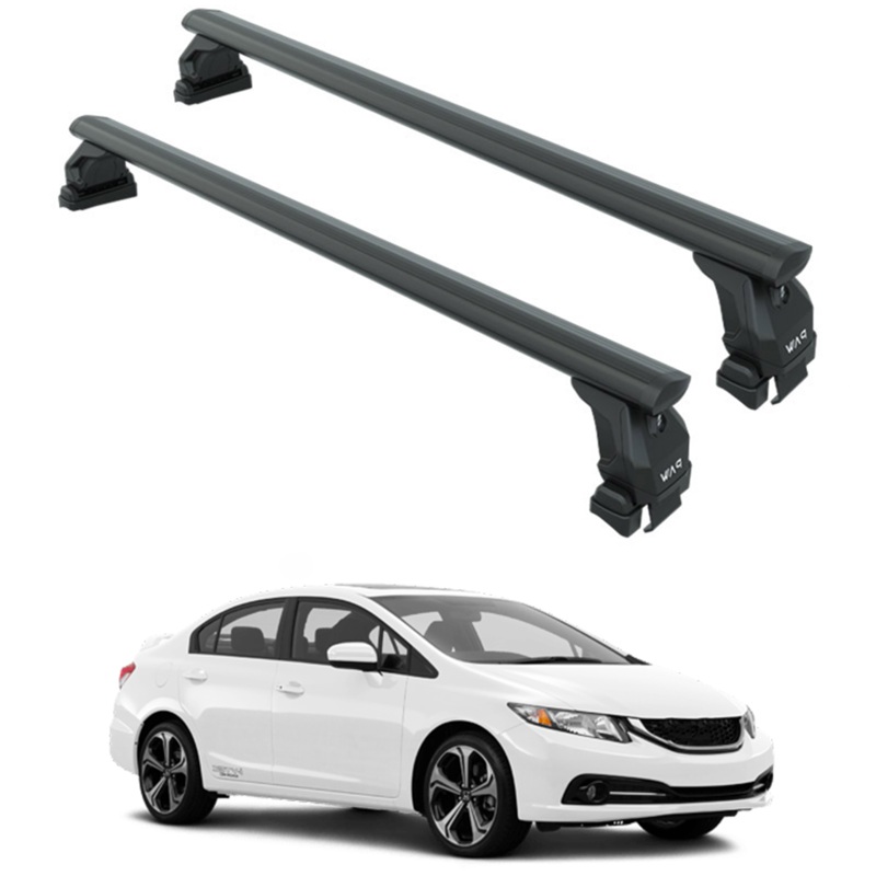 For Honda Civic 9 2011-2017 Roof Rack Cross Bars Normal Roof Alu Black