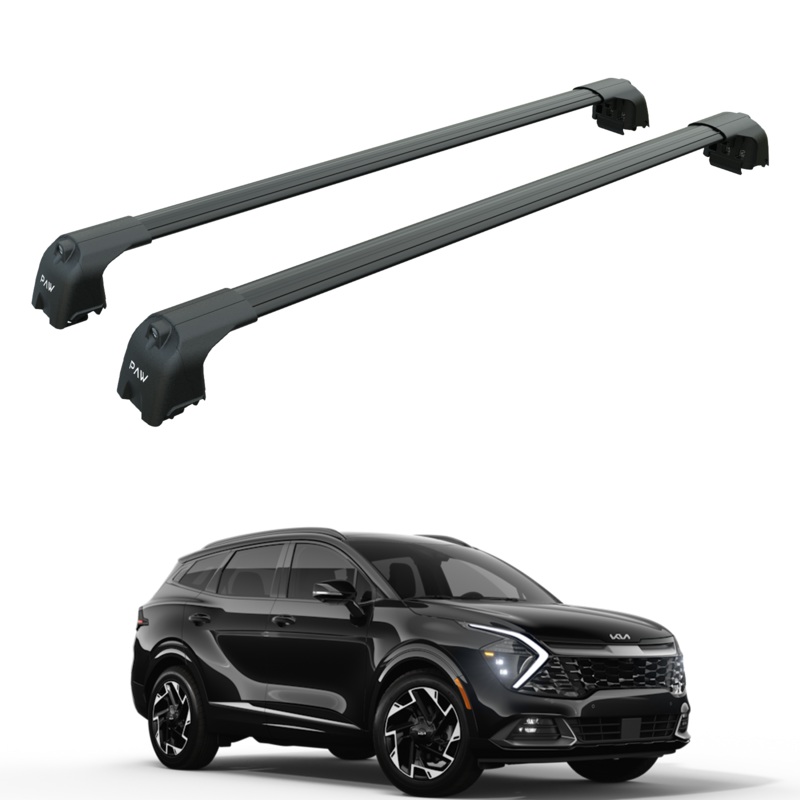 For Kia Sportage 2022-2025 Roof Rack Cross Bars Flush Rail Alu Black