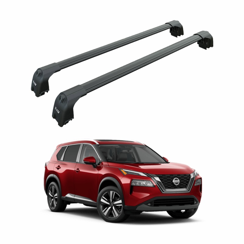 For Nissan Rogue T33 2021-2025 Roof Rack Cross Bars Flush Rail Black