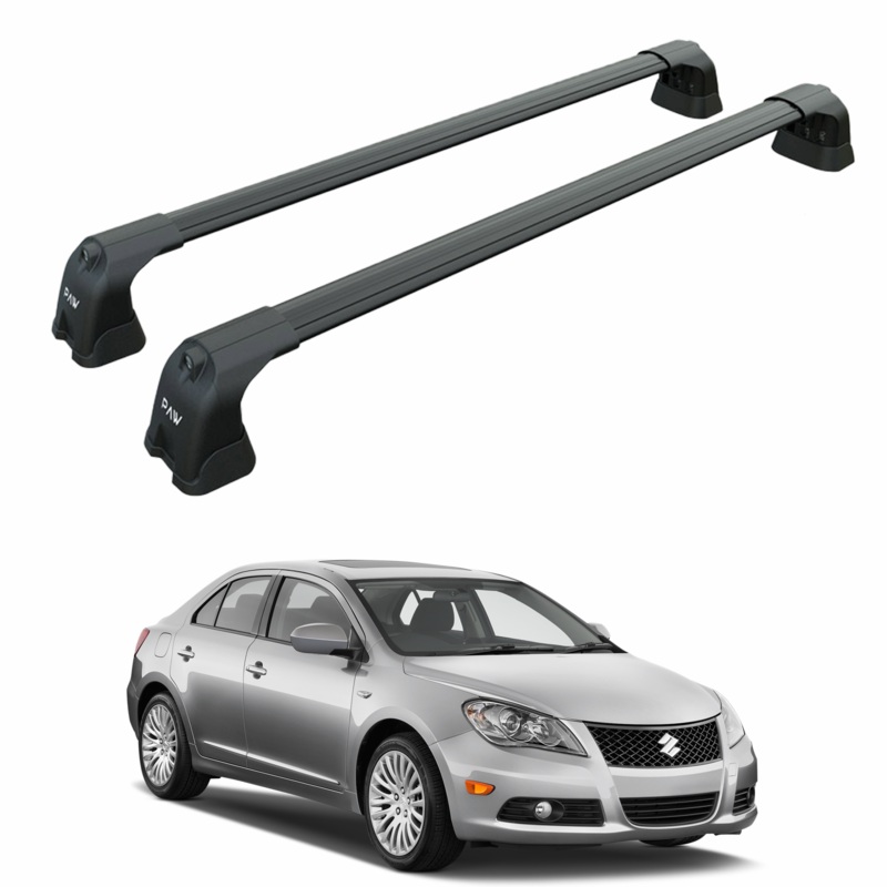 For Suzuki Kizashi 2010-2013 Roof Rack Cross Bars Fix Point Alu Black