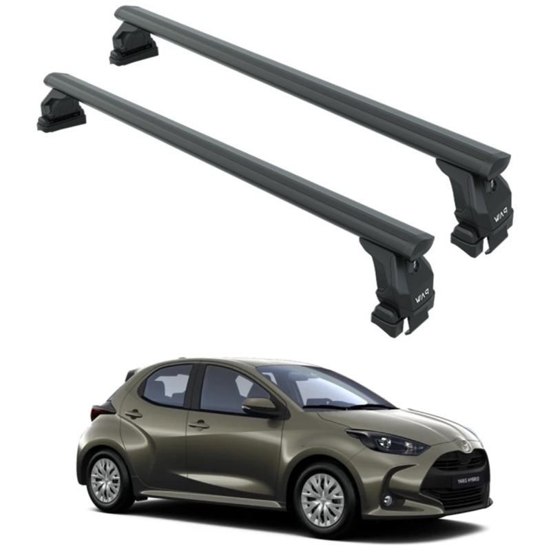 For Toyota Yaris HB 2020-2025 Roof Rack Cross Bars Normal Roof Alu Black