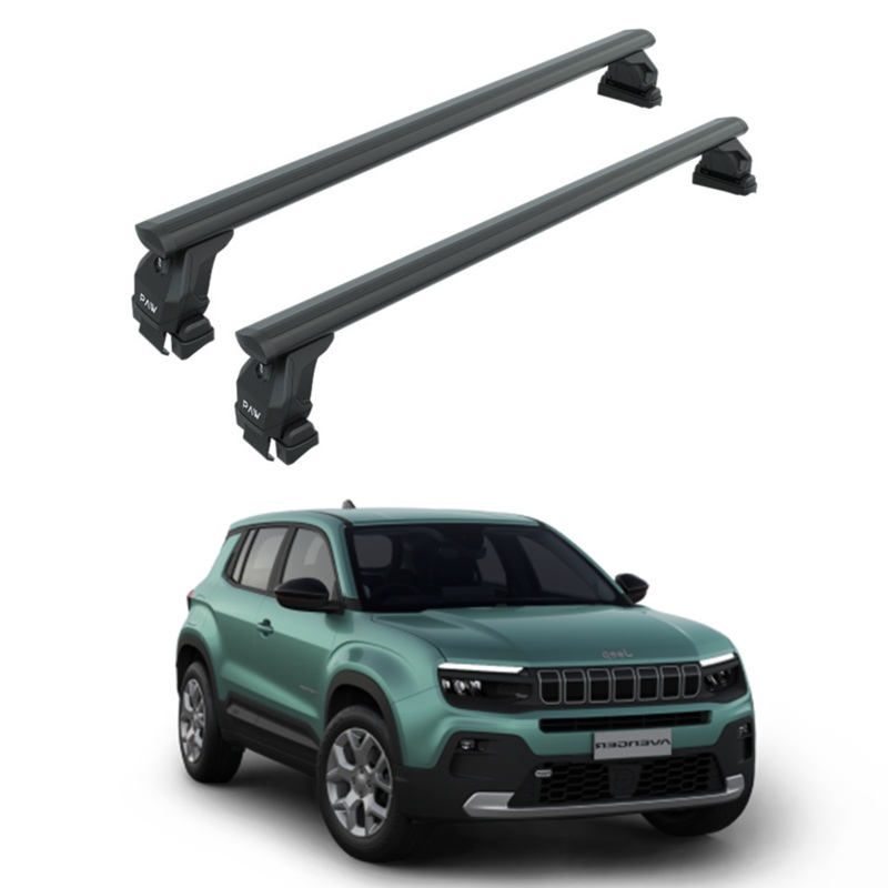 For Jeep Avenger 2022-2025 Roof Rack Cross Bars Normal Roof Alu Black