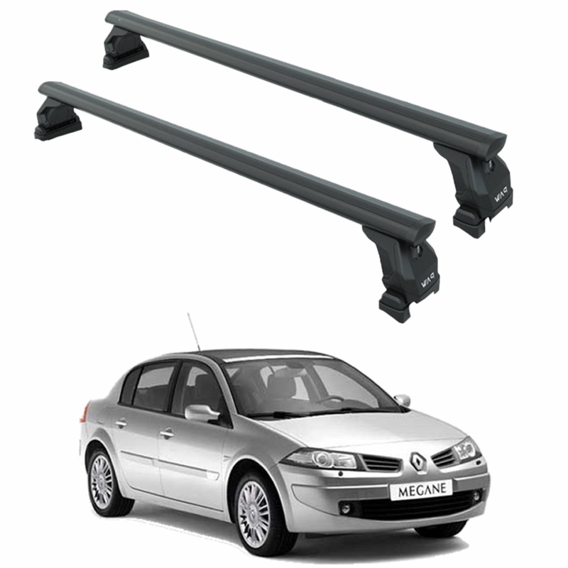 For Renault Megane 2 2002-2009 Roof Rack System Carrier Cross Bars Aluminum Black
