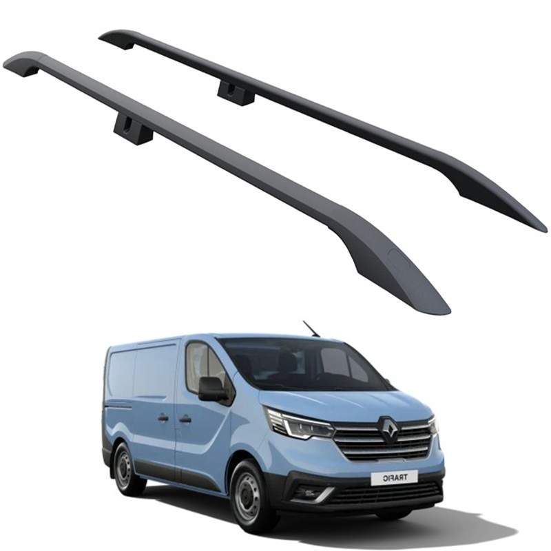 For Renault Trafic X82 LWB (2014-2025) Roof Side Rails  Plus Model, Aluminum Black