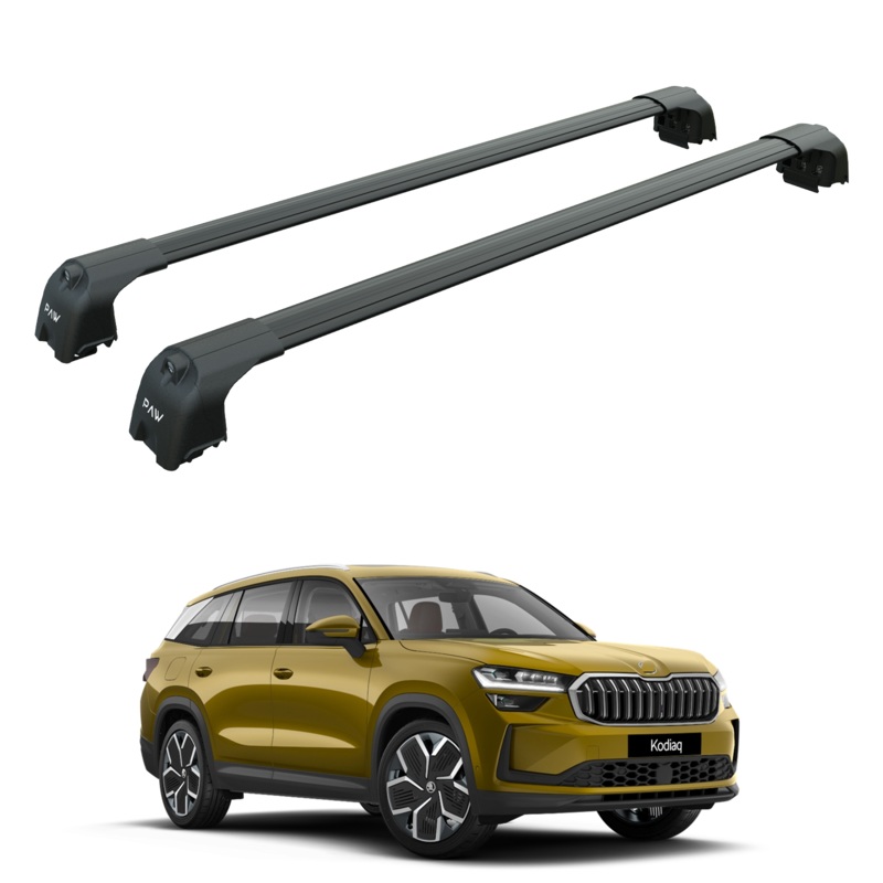 For Skoda Kodiaq 2024-2025 Roof Rack System Carrier Cross Bars Aluminum Black