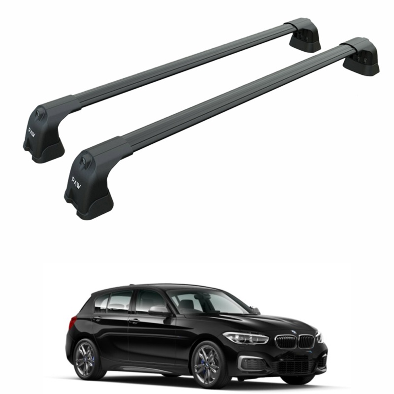 For Bmw 1 Series F20 2011-2019 Roof Rack Cross Bars Fix Point Black