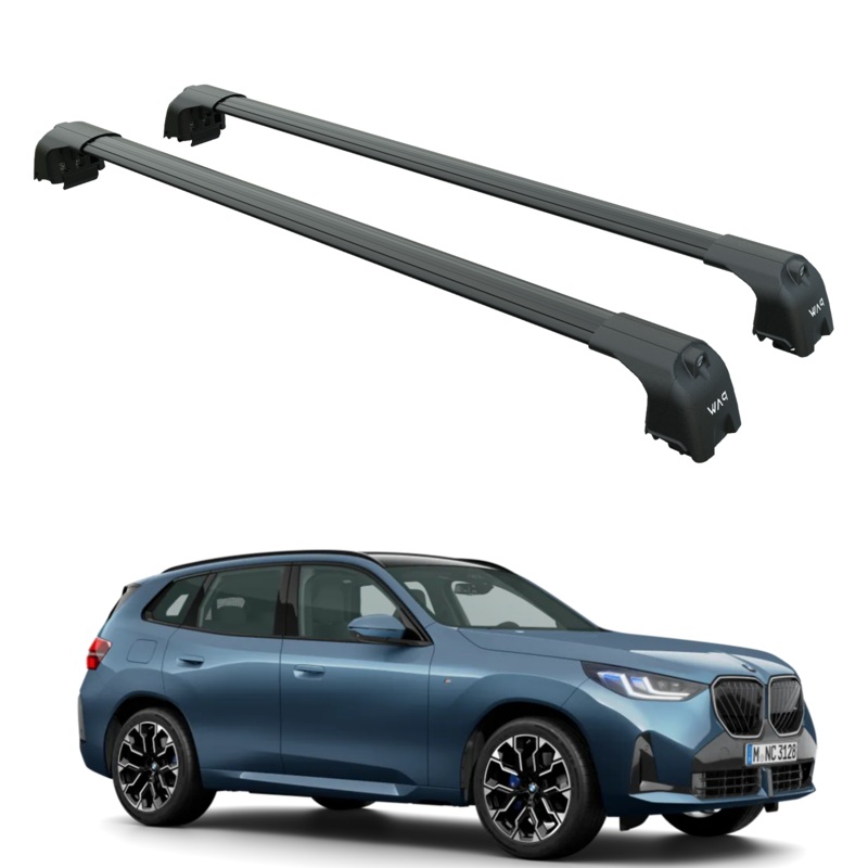 For Bmw X3 G45 2024-2025 Roof Rack Cross Bars Flush Rails Black