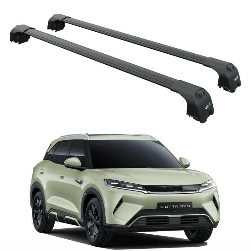 For BYD Atto 2 2025-2026 Roof Rack Cross Bars Flush Rail Alu Black