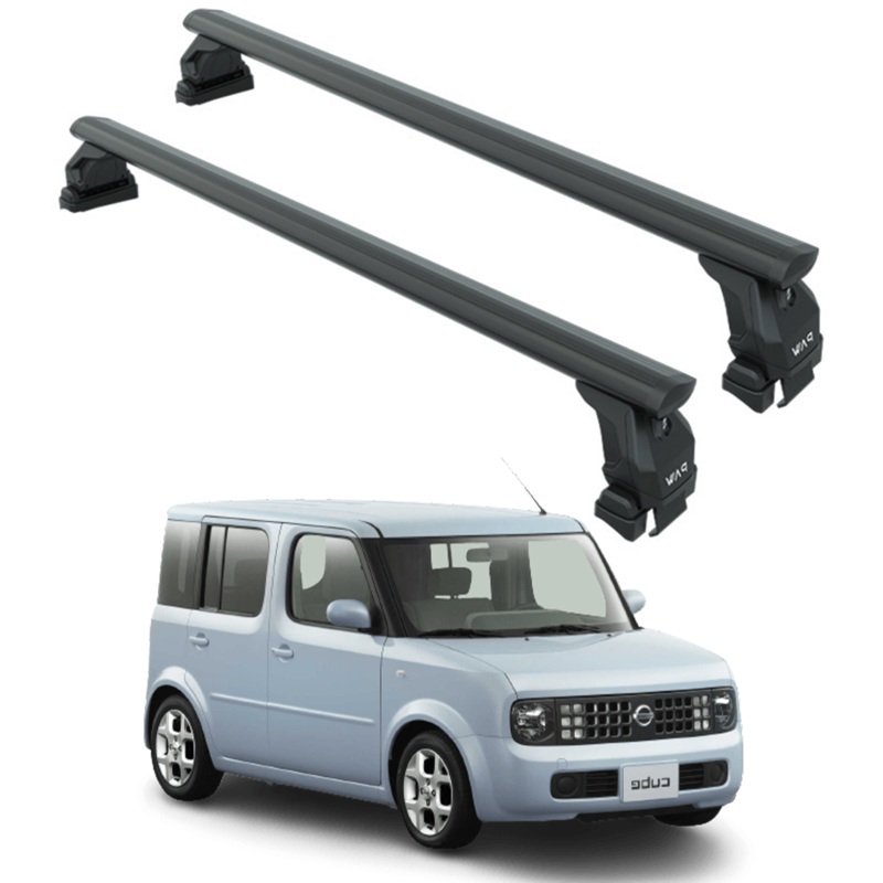 For Nissan Cube Z11 20022008 Roof Rack System  Aluminum Cross Bar (Black, Normal Roof)