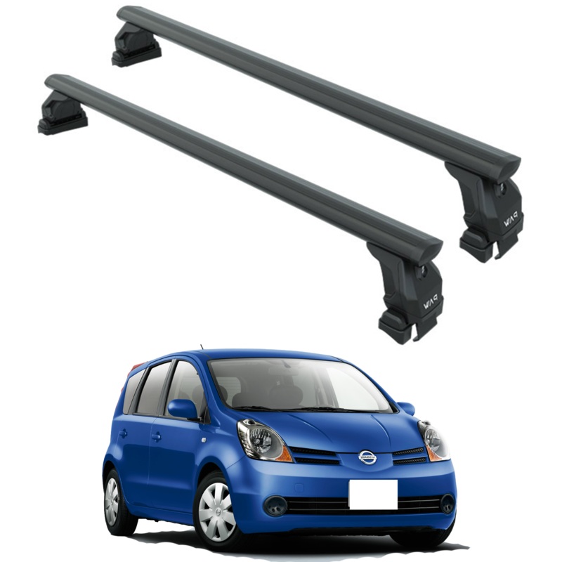 For Nissan Note E11 2004-2013 Roof Rack Cross Bars Normal Roof Alu Black