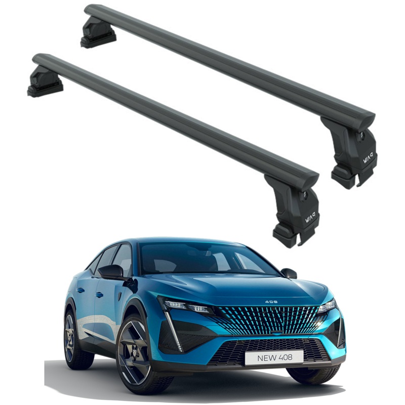 For Peugeot 408 2023-2025 Roof Rack System, Aluminum Cross Bar, Normal Roof, Black