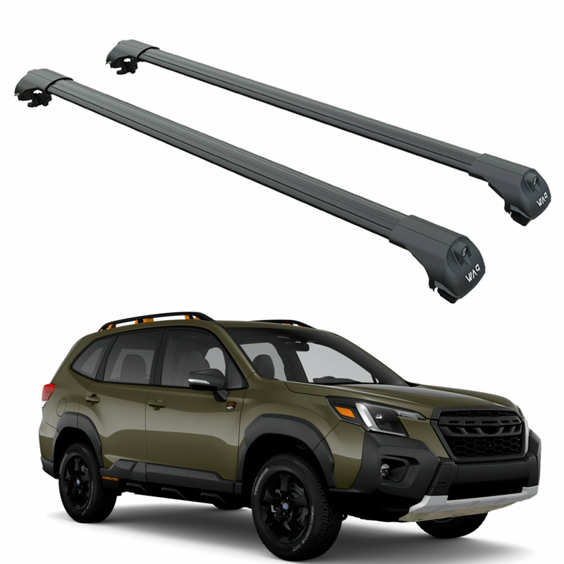 For Subaru Forester Wilderness 2025- Up Roof Rack Cross Bars Raised Rail Black
