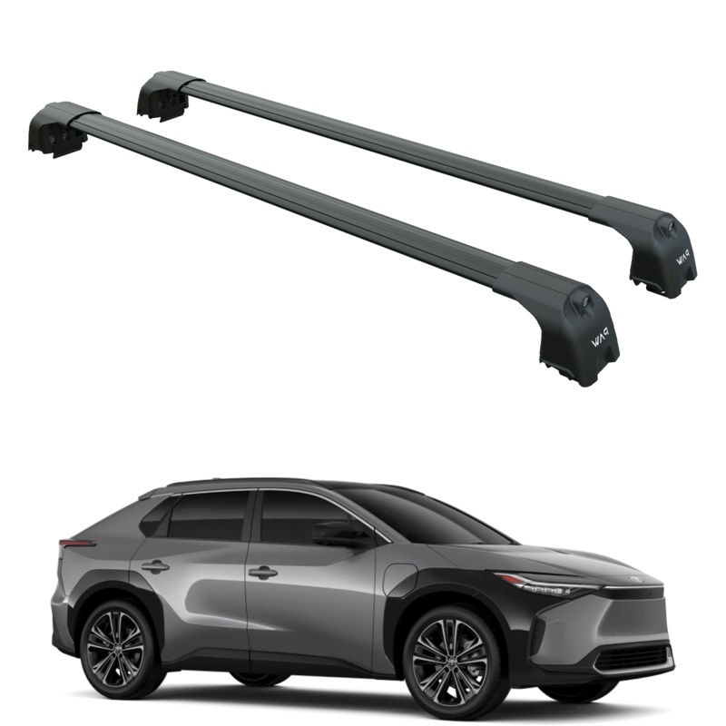 For Toyota bZ4X 2022-2025 Roof Rack Cross Bars Flush Rail Black