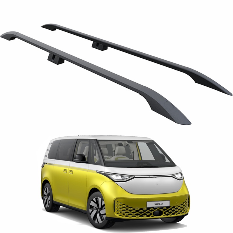 For Volkswagen ID. Buzz LWB L2 Roof Side Rails Ultimate Style Alu Black