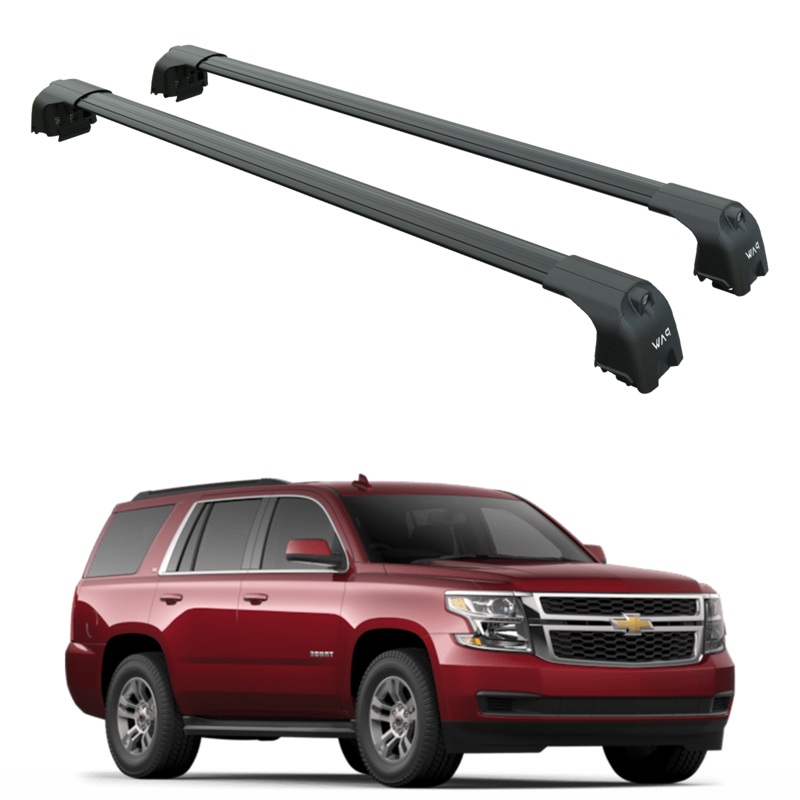 For Chevrolet Tahoe 4 2014-2020 Roof Rack Cross Bars Metal Bracket Flush Rail Black