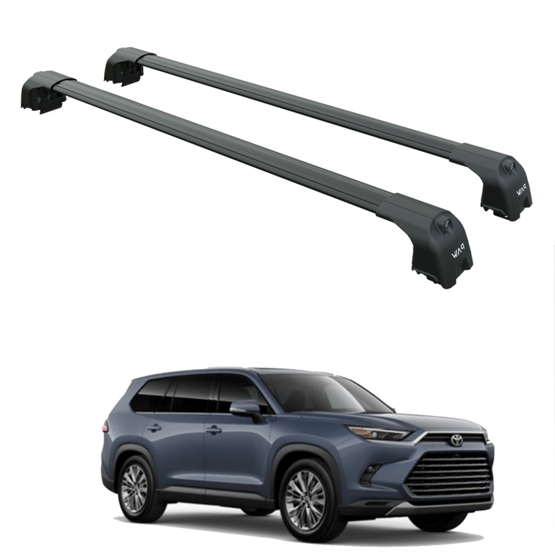 For Toyota Grand Highlander 2025-2026 Roof Rack Cross Bars Flush Rail Black