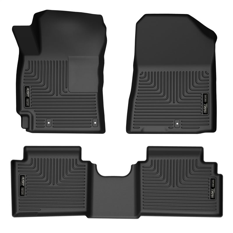 Husky Liners 19-23 Kia Forte WeatherBeater Front & 2nd Seat Floor Liners – Black