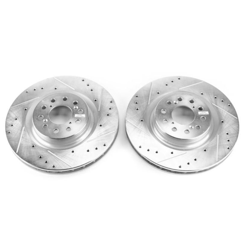 Power Stop 17-18 Honda Civic Front Evolution Drilled & Slotted Rotors – Pair