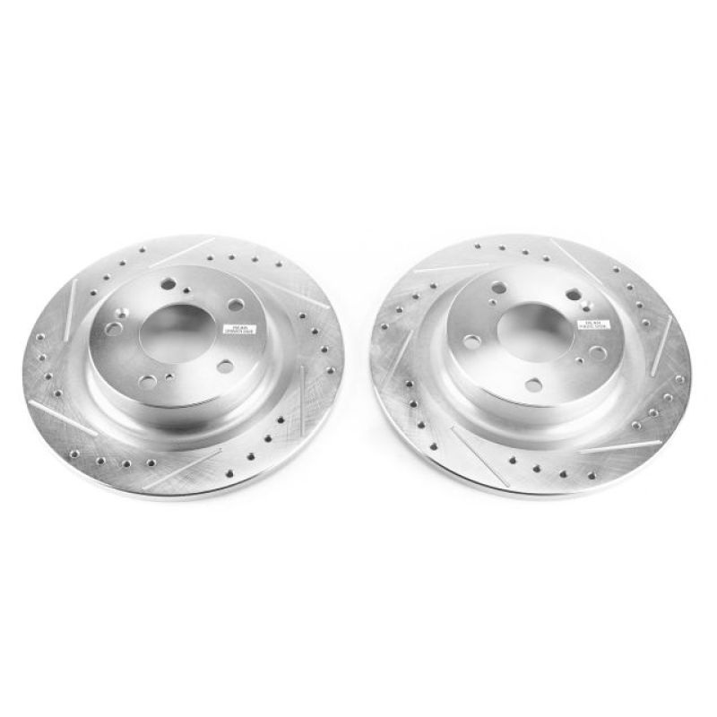 Power Stop 17-18 Honda Civic Rear Evolution Drilled & Slotted Rotors – Pair