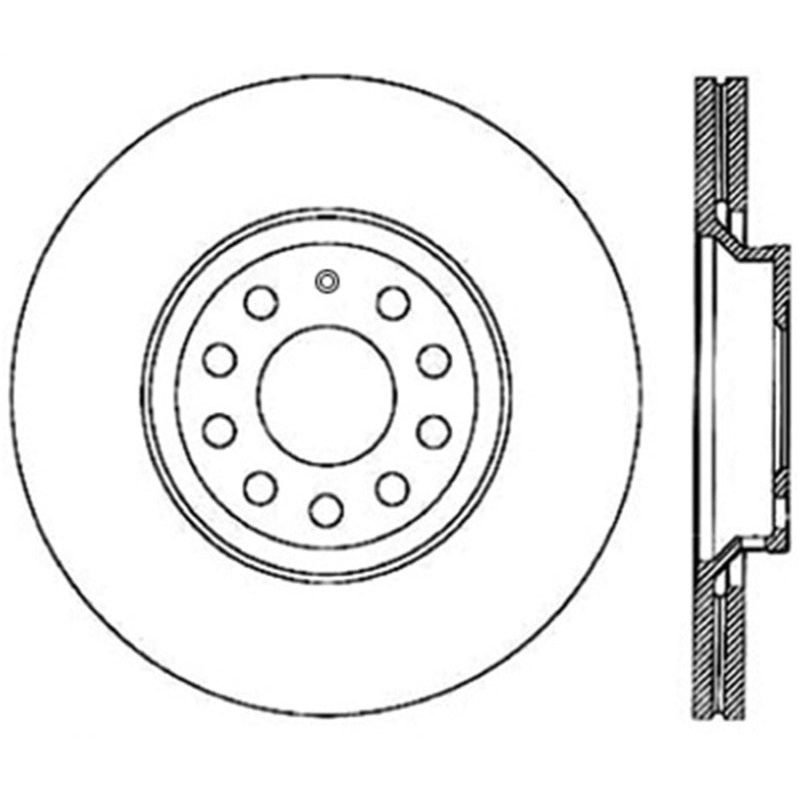 StopTech 09 VW Passat CC / 06-09 Passat Slotted & Drilled Right Rear Rotor